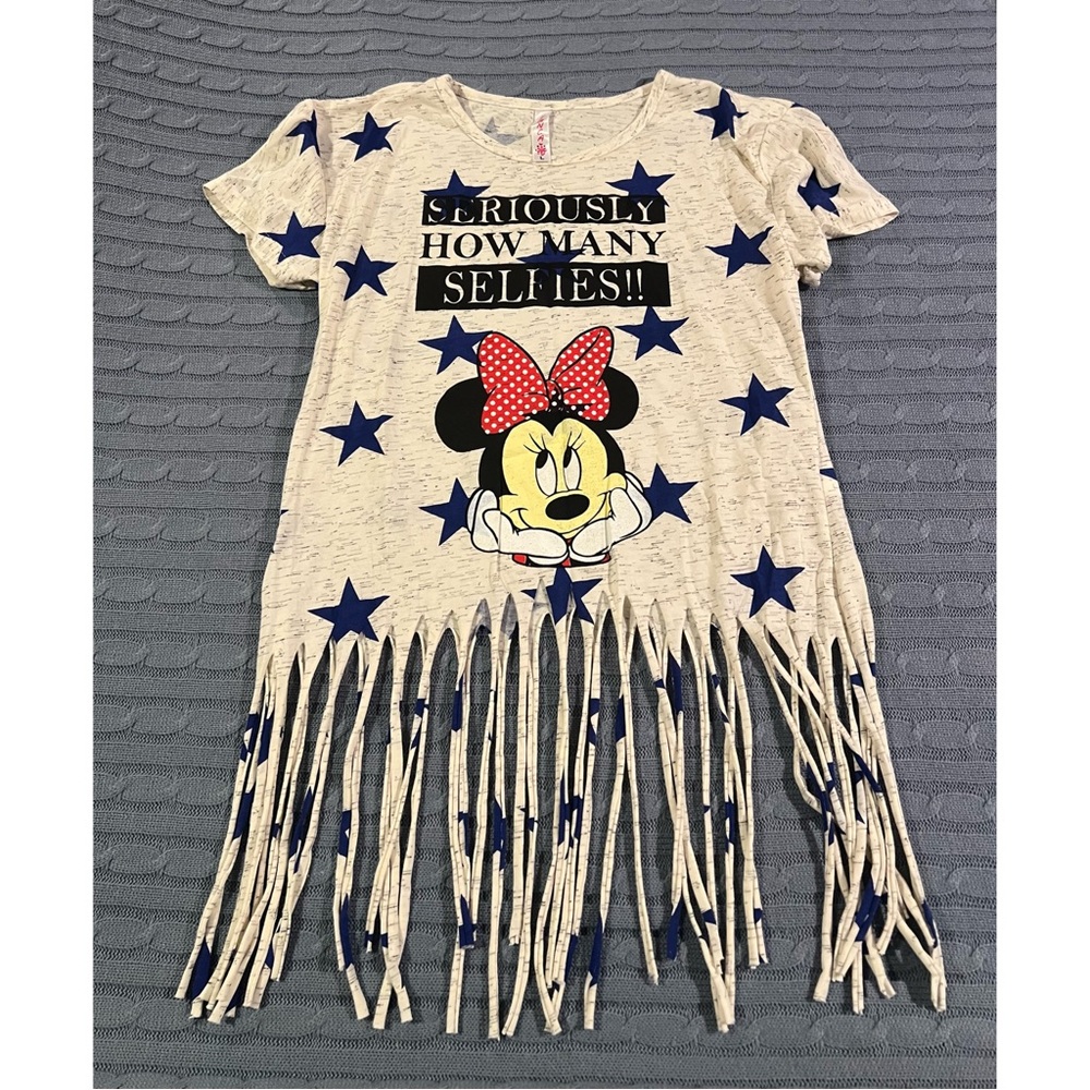 Minnie Mouse Fringe T-Shirt- L